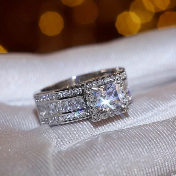 Voll Besetzter Diamantring – Handgefertigt für höchsten Luxus