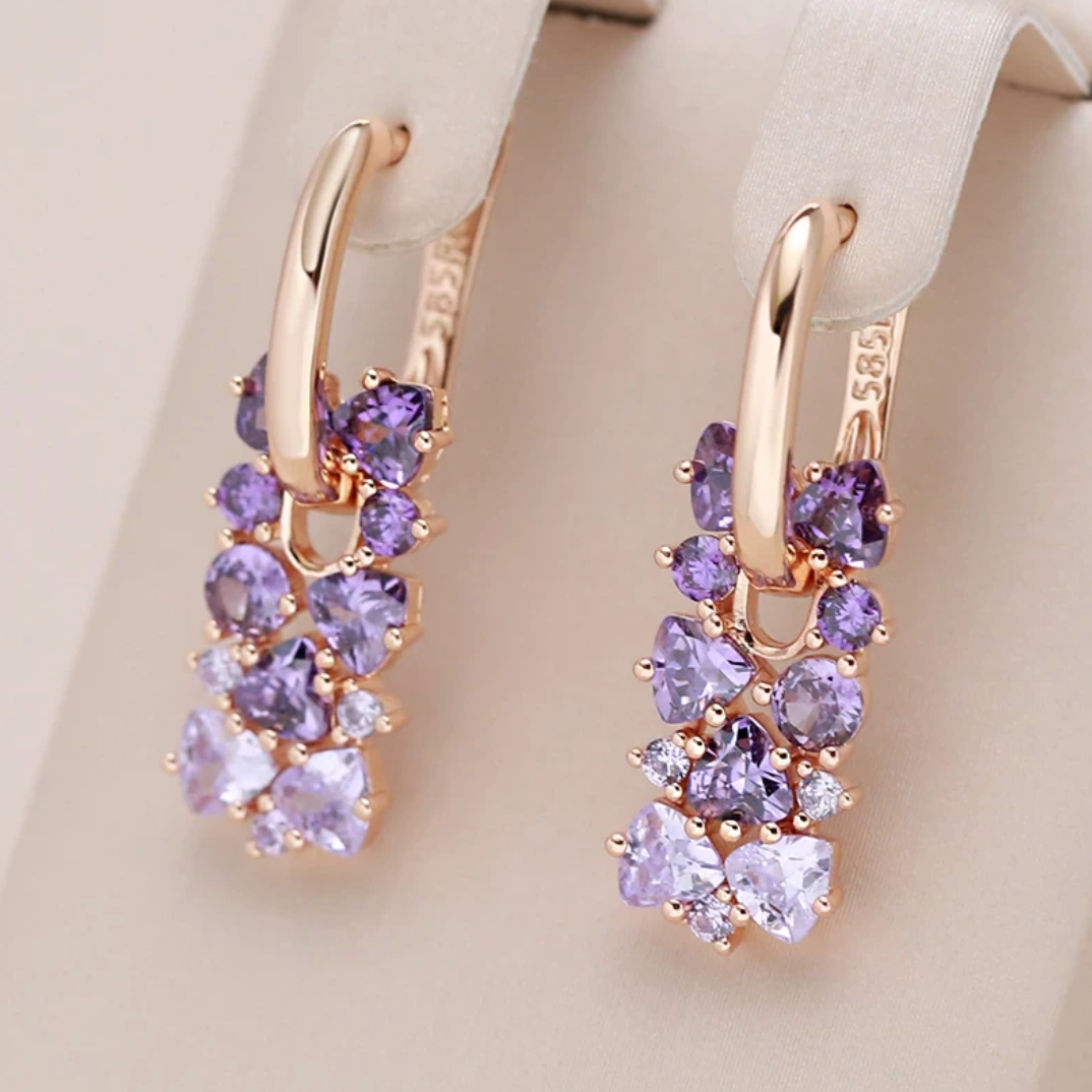 Eleganter Amethyst mit luxuriöser 18 Karat Roségoldplattierung
