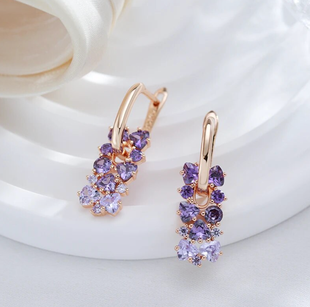 Eleganter Amethyst mit luxuriöser 18 Karat Roségoldplattierung