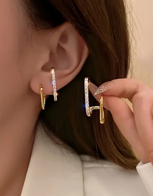 Elegante Strass-Ohrringe