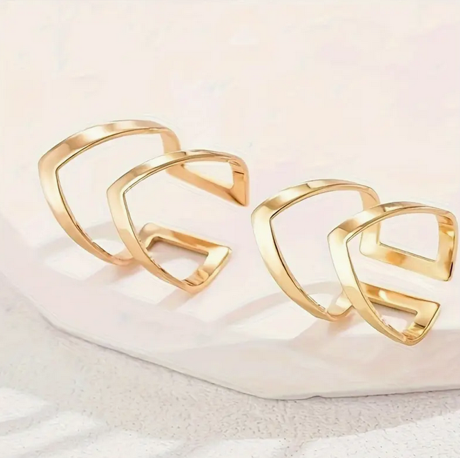 Geometrischer Hollow-Out Offener Ring