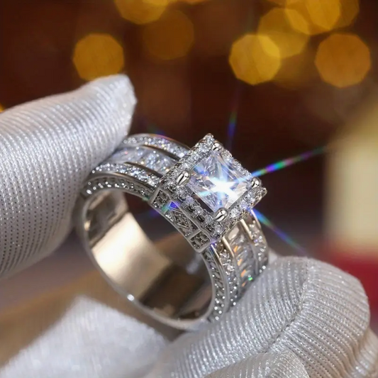 Voll Besetzter Diamantring – Handgefertigt für höchsten Luxus