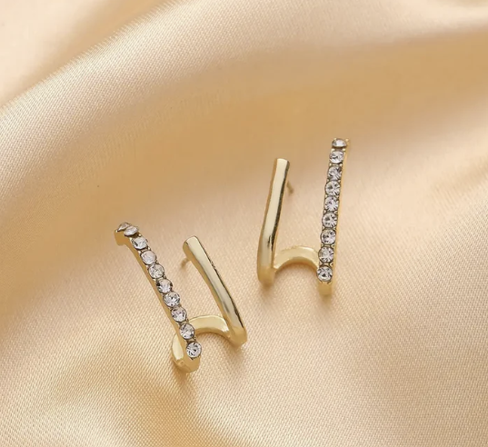 Elegante Strass-Ohrringe