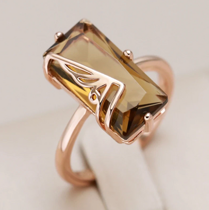 Elegantes Bernsteinset mit luxuriöser 18 Kt. Roségoldplattierung