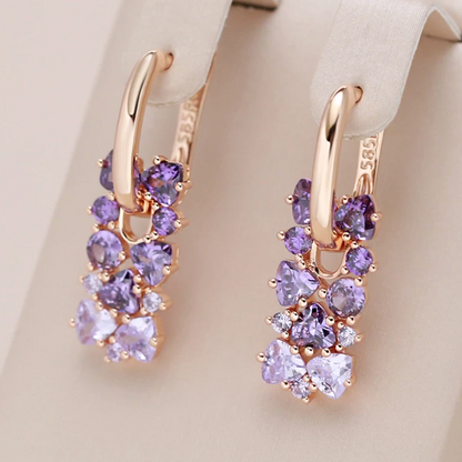 Eleganter Amethyst mit luxuriöser 18 Karat Roségoldplattierung