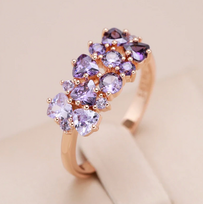Eleganter Amethyst mit luxuriöser 18 Karat Roségoldplattierung