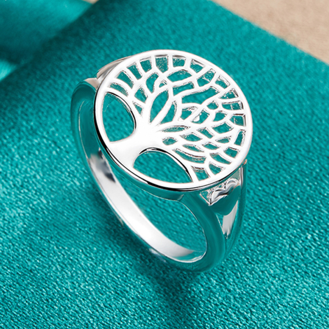 Eleganter "Baum des Lebens" Ring aus feinem 925er Sterlingsilber