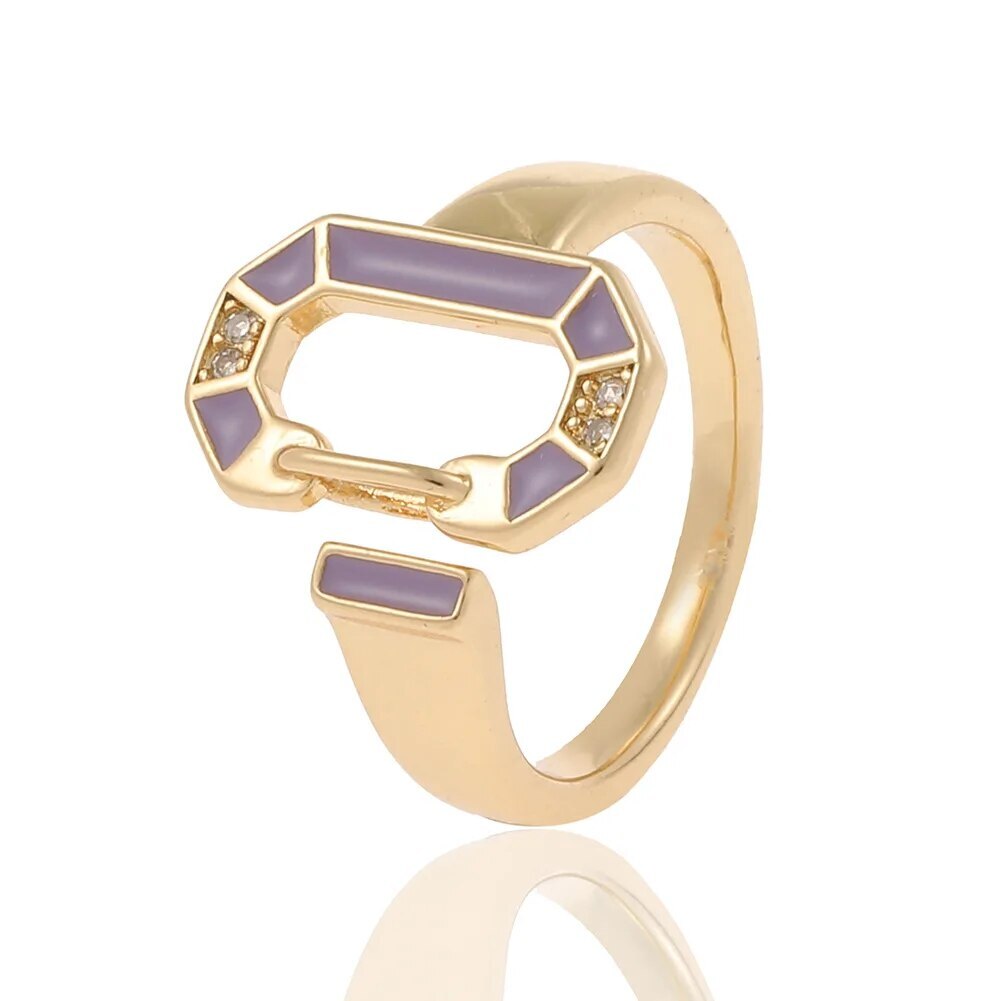 Elegante runde Ringe aus 18 Karat Gold mit leuchtenden Farben