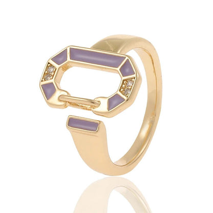Elegante runde Ringe aus 18 Karat Gold mit leuchtenden Farben