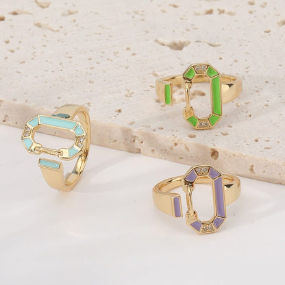 Elegante runde Ringe aus 18 Karat Gold mit leuchtenden Farben