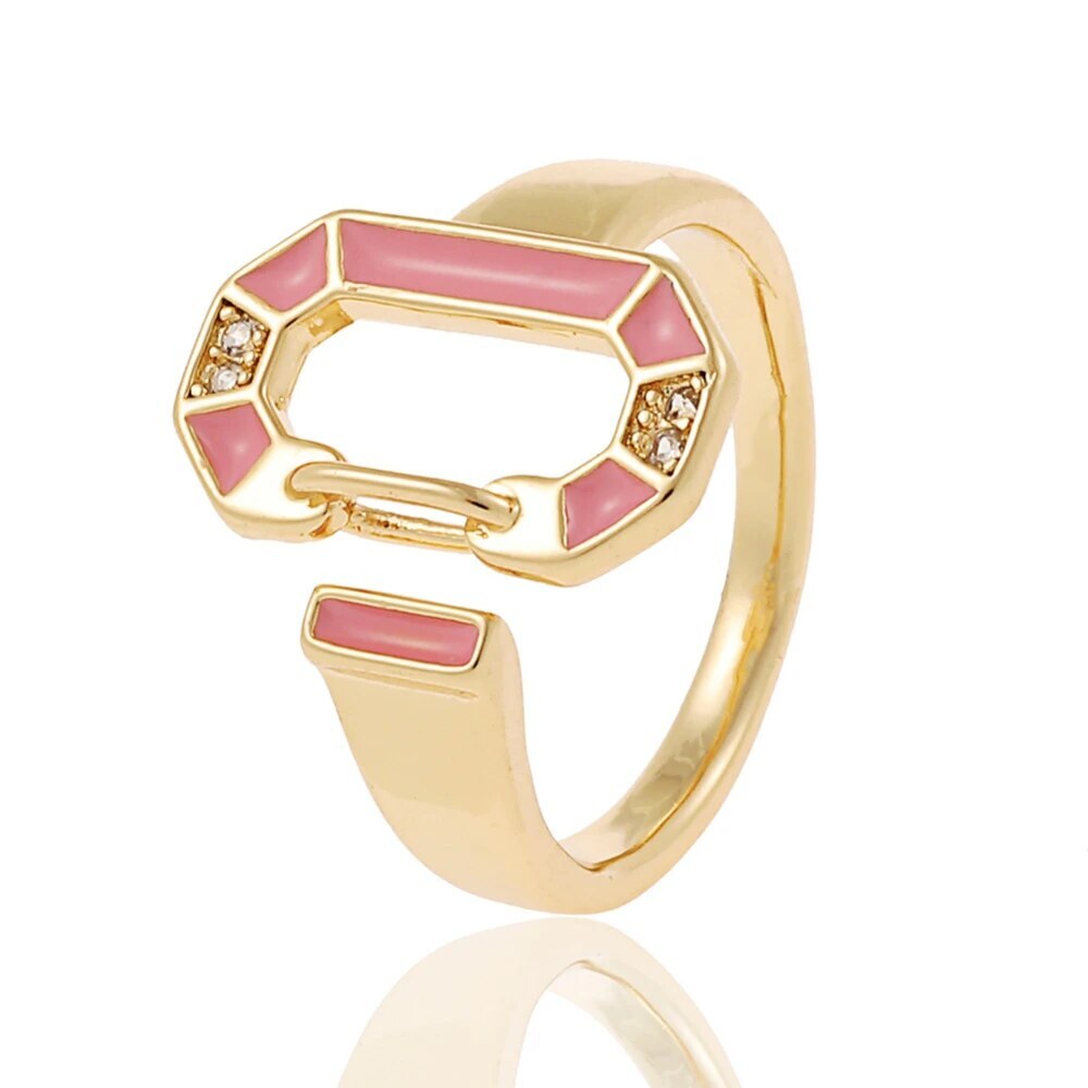 Elegante runde Ringe aus 18 Karat Gold mit leuchtenden Farben