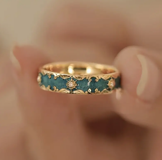 Eleganter Vintage-Cuffring aus Kupfer