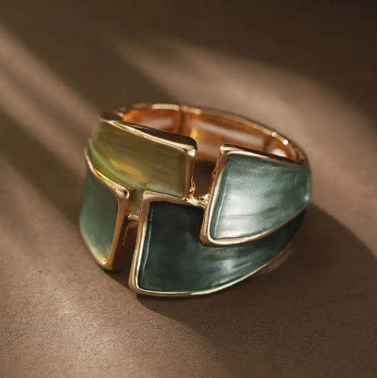 Eleganter französisch inspirierter Vintage Emaille-Ring