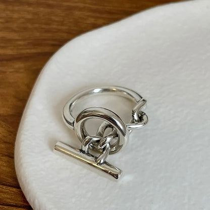 Eleganter verstellbarer Designring aus hochwertigem 925 Sterling Silber